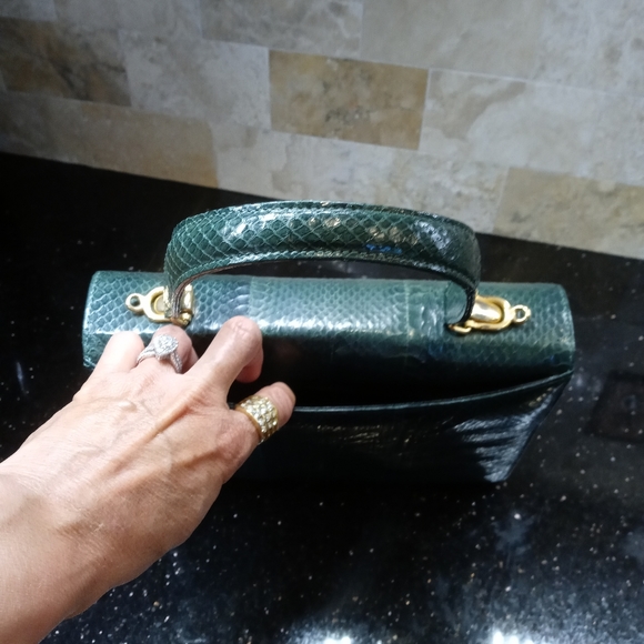 Kelly Style Genuine Snakeskin bag great look - Picture 10 of 15